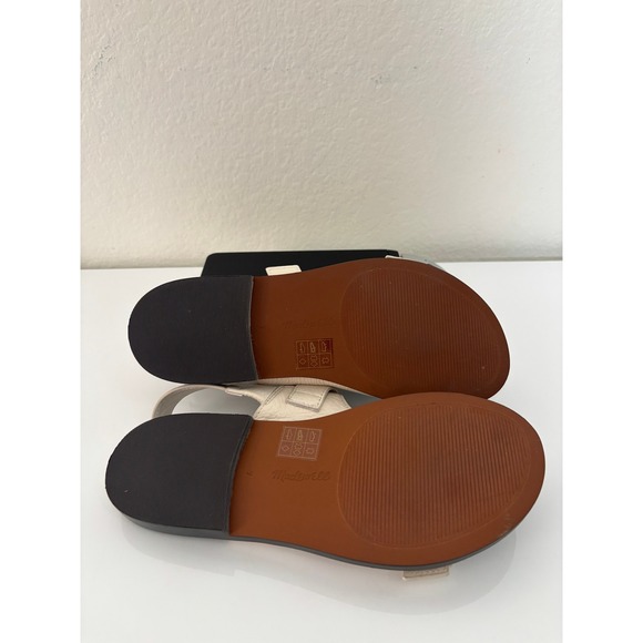Madewell Maude Double Strap Slingback Sandal Ivory Leather NV812 Size 7 travel - Picture 5 of 7